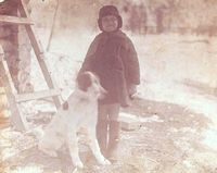 А это я в 1936 году в гостях у отца на Колыме.