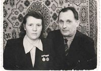 Элла Христиановна с мужем Ильей Константиновичем Слипчишиным. 1962 год.