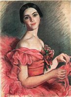 Портрет балерины Е.Н.Гейденрейх. Художник З. Серебрякова, 1923 год.